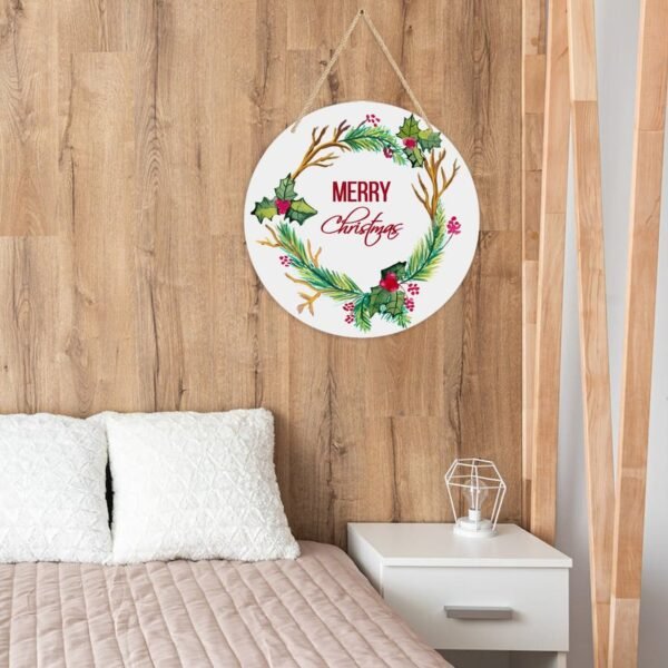 Christmas Wreath – Acrylic Christmas Ornament 8×8 Circle Ornaments Acrylic Holiday Keepsake 15