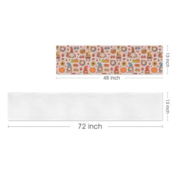 Gnomes | Thanksgiving Table Runner 48×13 – 100% Polyester, Rustic Fall Harvest Dining Decor, Machine Washable Holiday Table Decoration Gifts/Party/Celebration 48x13 table runner 2