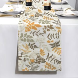 Fall Ferns | Thanksgiving Table Runner 72×13 – 100% Polyester, Rustic Fall Harvest Dining Decor, Machine Washable Holiday Table Decoration Gifts/Party/Celebration 72x13 table runner