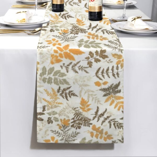 Fall Ferns | Thanksgiving Table Runner 72×13 – 100% Polyester, Rustic Fall Harvest Dining Decor, Machine Washable Holiday Table Decoration Gifts/Party/Celebration 72x13 table runner