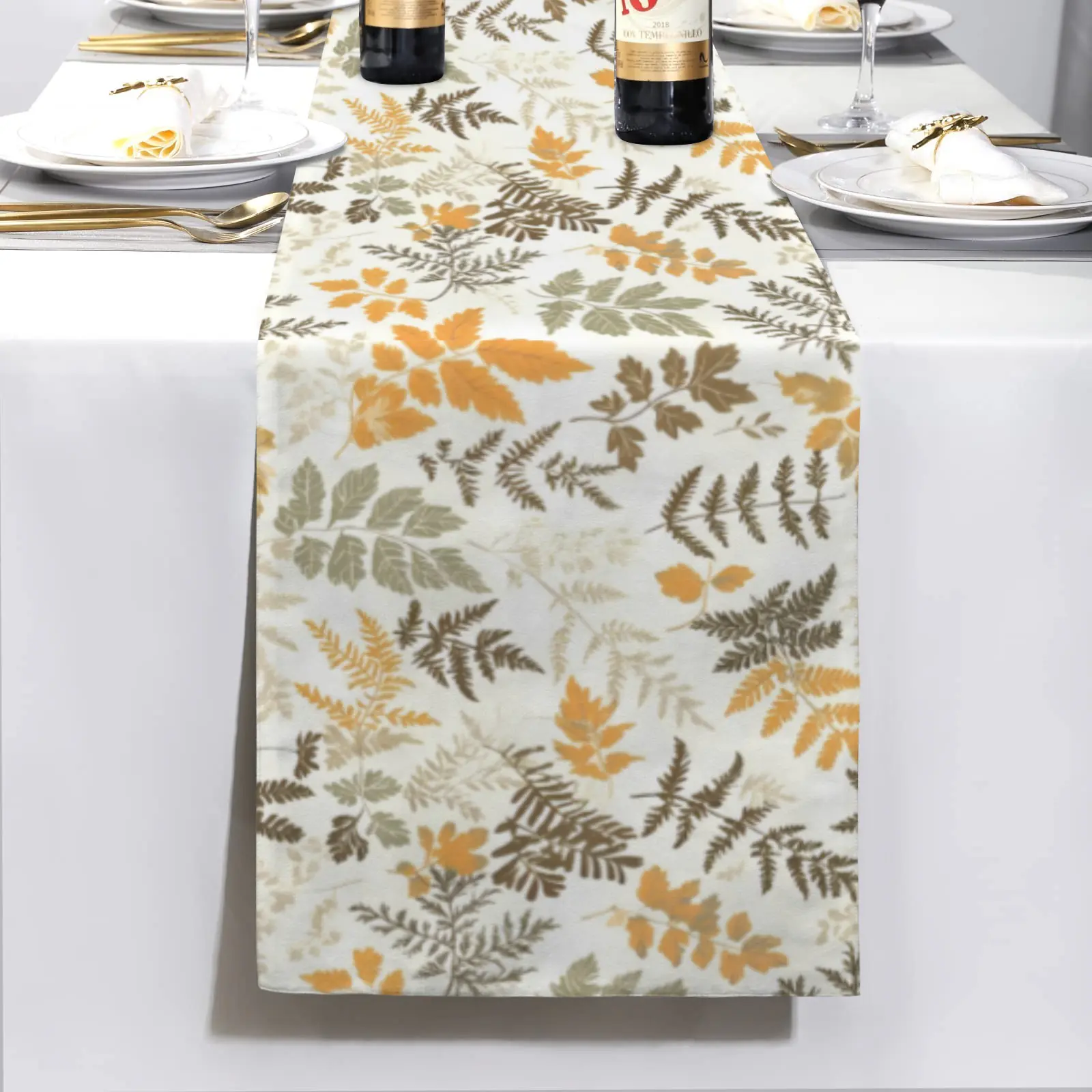 Fall Ferns | Thanksgiving Table Runner 72×13 – 100% Polyester, Rustic Fall Harvest Dining Decor, Machine Washable Holiday Table Decoration Gifts/Party/Celebration 72x13 table runner