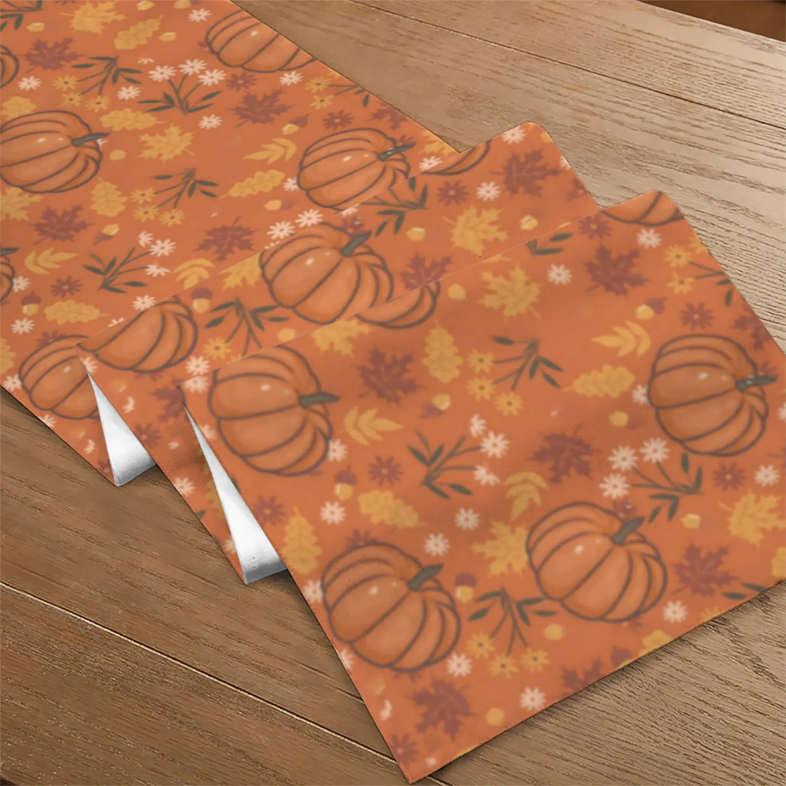 Pumpkin Puree | Thanksgiving Table Runner 72×13 – 100% Polyester, Rustic Fall Harvest Dining Decor, Machine Washable Holiday Table Decoration Gifts/Party/Celebration 72x13 table runner 4