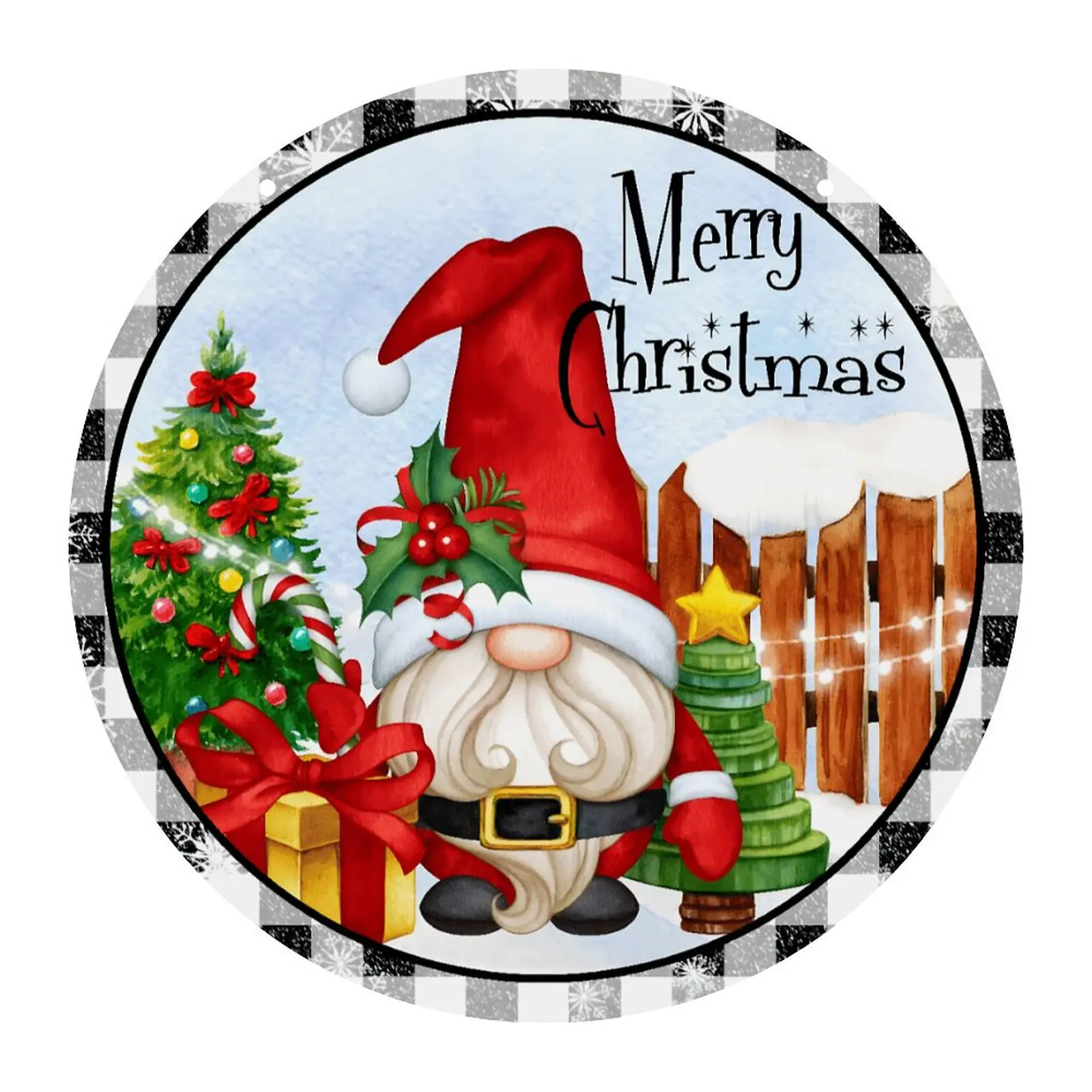 Christmas Gnome – Acrylic Christmas Ornament 8×8 Circle Ornaments Acrylic Holiday Keepsake Christmas Gnome – Acrylic Christmas Ornament 8×8 Circle Ornaments Acrylic Holiday Keepsake