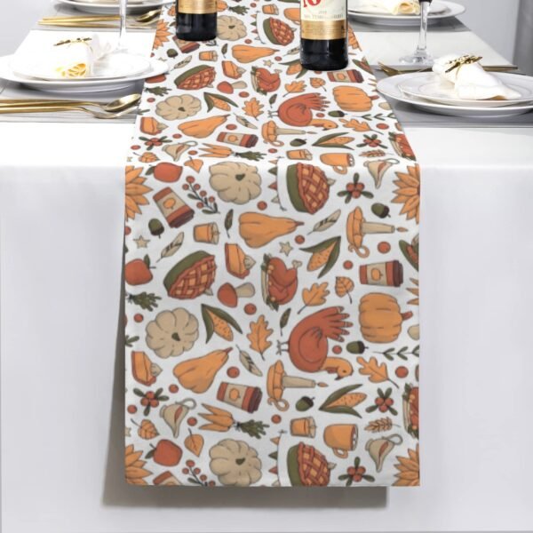 Turkey Pie | Thanksgiving Table Runner 72×13 – 100% Polyester, Rustic Fall Harvest Dining Decor, Machine Washable Holiday Table Decoration Table Runners 72x13 table runner 3