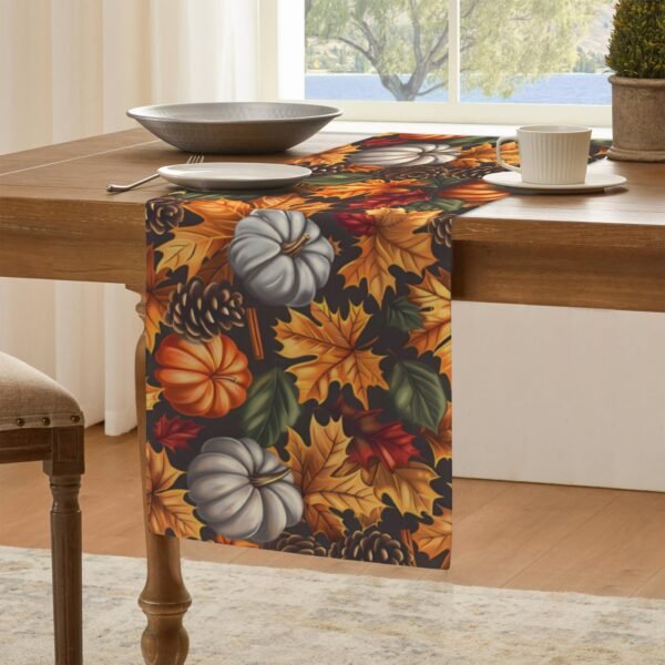 Pinecones | Thanksgiving Table Runner 48×13 – 100% Polyester, Rustic Fall Harvest Dining Decor, Machine Washable Holiday Table Decoration Gifts/Party/Celebration 48x13 table runner 6