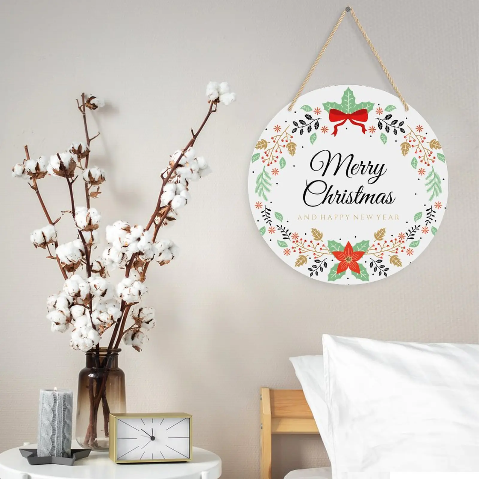 Christmas New Years – Acrylic Christmas Ornament 8×8 Circle Ornaments Acrylic Holiday Keepsake 4