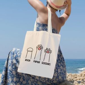 Halloween Tote Bag – Reusable Washable Cotton RPS Bag Tote Bags boo halloween tote