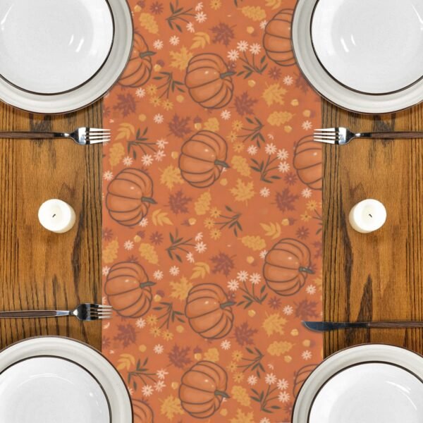 Pumpkin Puree | Thanksgiving Table Runner 48×13 – 100% Polyester, Rustic Fall Harvest Dining Decor, Machine Washable Holiday Table Decoration Gifts/Party/Celebration 48x13 table runner 4