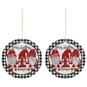 Gnomies – Ceramic Christmas Ornament Circle 3×3 Ornaments Ceramic Holiday Keepsake Gnomies – Ceramic Christmas Ornament Circle 3×3 Ornaments Ceramic Holiday Keepsake