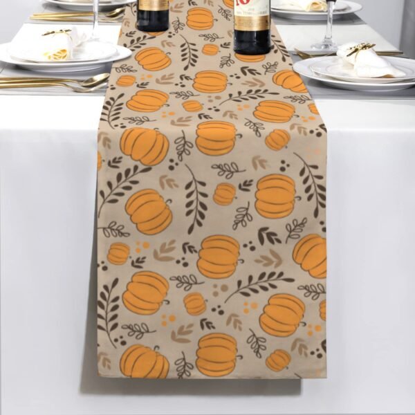 Pumpkin Wheat | Thanksgiving Table Runner 72×13 – 100% Polyester, Rustic Fall Harvest Dining Decor, Machine Washable Holiday Table Decoration Gifts/Party/Celebration 72x13 table runner