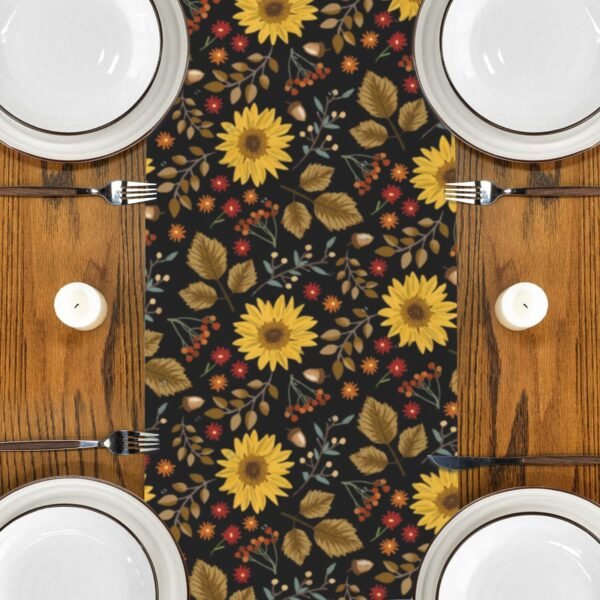 Painted Sunflowers | Thanksgiving Table Runner 48×13 – 100% Polyester, Rustic Fall Harvest Dining Decor, Machine Washable Holiday Table Decoration Gifts/Party/Celebration 48x13 table runner 3