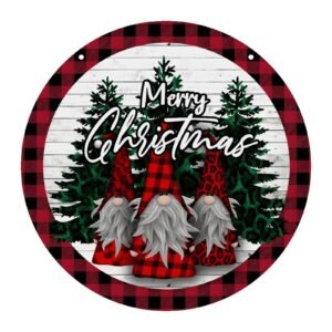 Gnome Family Christmas – Acrylic Christmas Ornament 8×8 Circle Ornaments Acrylic Holiday Keepsake