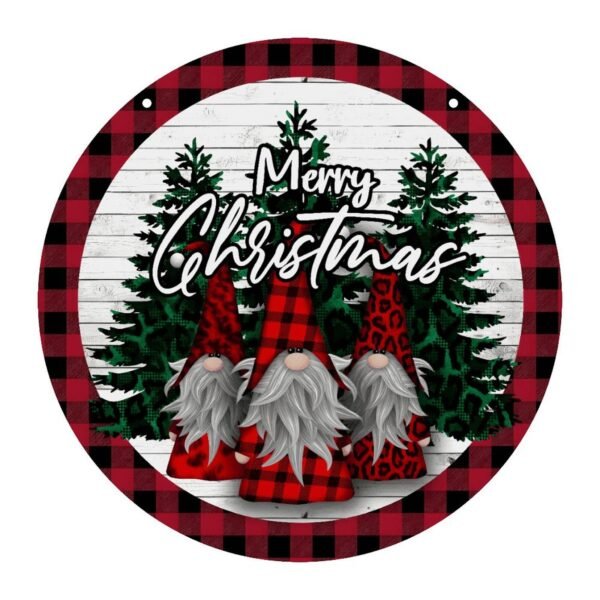 Gnome Family Christmas – Acrylic Christmas Ornament 8×8 Circle Ornaments Acrylic Holiday Keepsake 15
