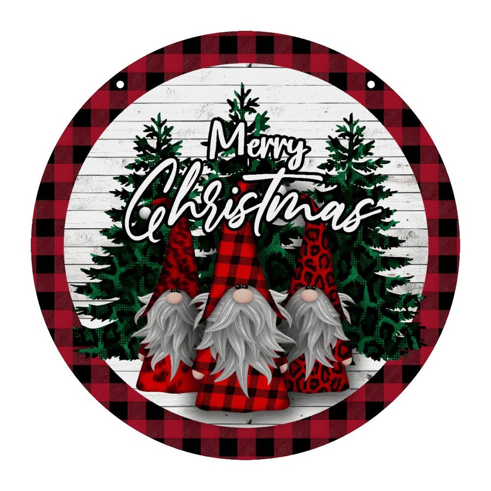 Christmas Wreath – Acrylic Christmas Ornament 8×8 Circle Ornaments Acrylic Holiday Keepsake