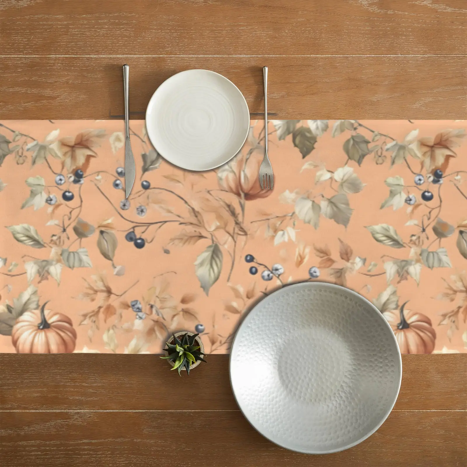Blueberry | Thanksgiving Table Runner 72×13 – 100% Polyester, Rustic Fall Harvest Dining Decor, Machine Washable Holiday Table Decoration Gifts/Party/Celebration 72x13 table runner 6
