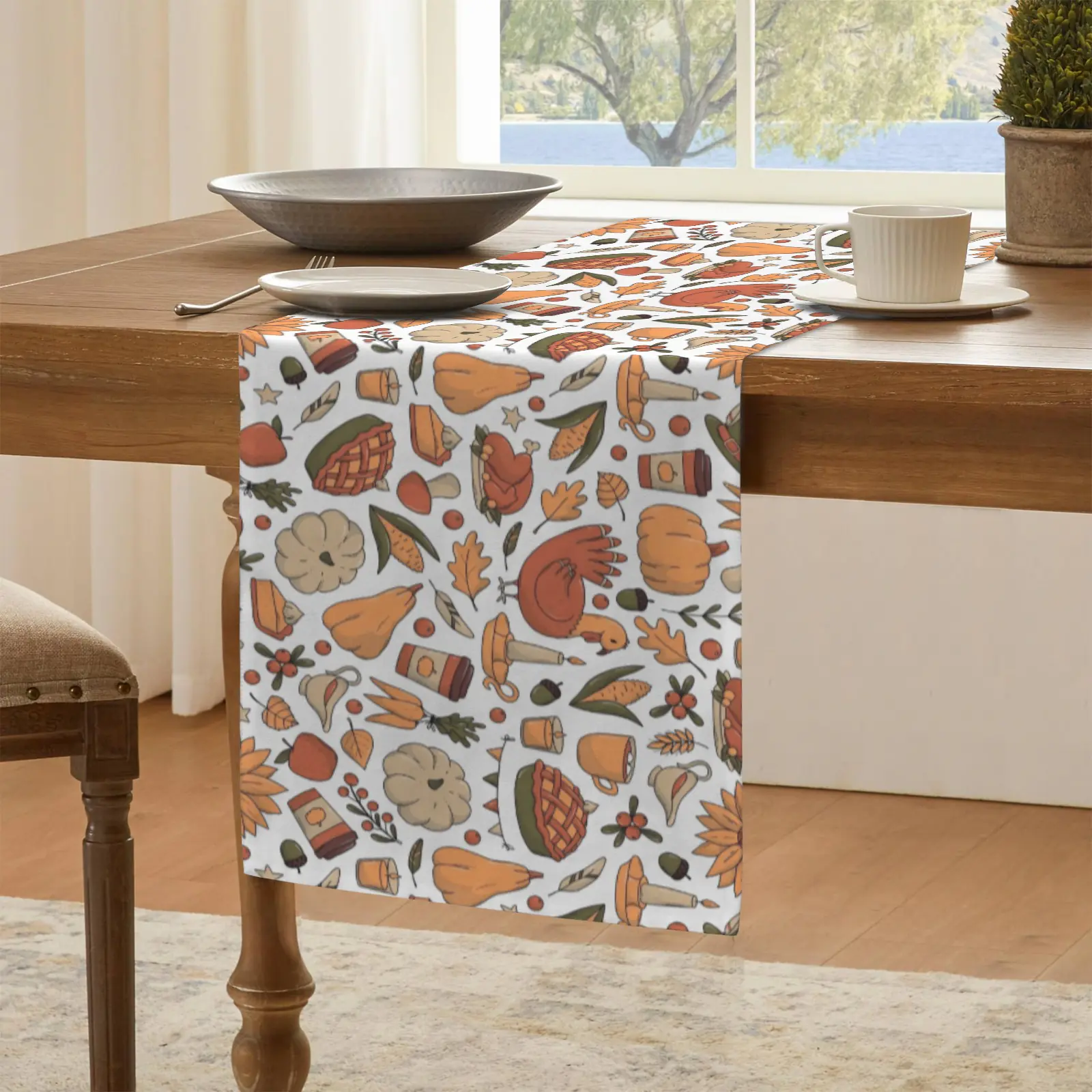 Turkey Pie | Thanksgiving Table Runner 48×13 – 100% Polyester, Rustic Fall Harvest Dining Decor, Machine Washable Holiday Table Decoration Gifts/Party/Celebration 48x13 table runner 6 Turkey Pie | Thanksgiving Table Runner 48×13 – 100% Polyester, Rustic Fall Harvest Dining Decor, Machine Washable Holiday Table Decoration Gifts/Party/Celebration 48x13 table runner 6