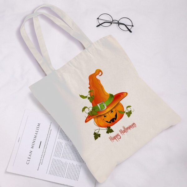 Halloween Tote Bag – Reusable Washable Cotton PumpWitch Bag Tote Bags boo halloween tote 3