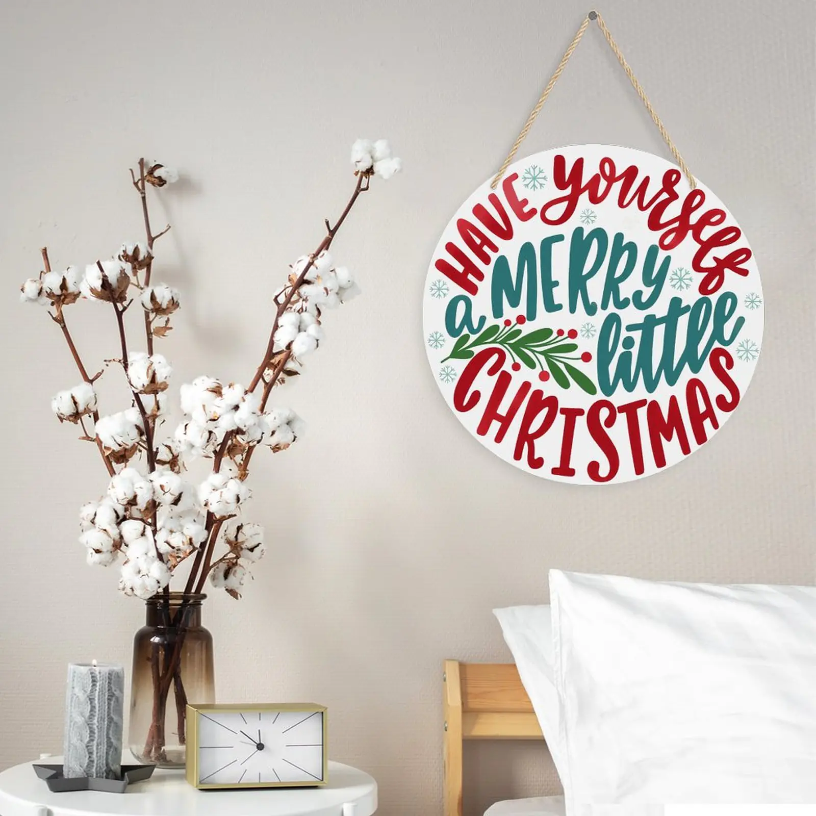 Merry Little – Acrylic Christmas Ornament 8×8 Circle Ornaments Acrylic Holiday Keepsake 4