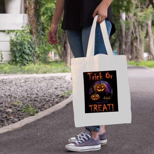 Halloween Tote Bag – Reusable Washable Cotton Treat Bag Tote Bags boo halloween tote