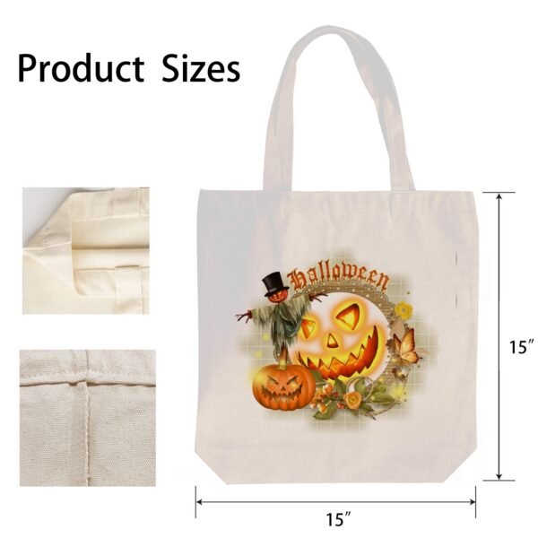 Halloween Tote Bag – Reusable Washable Cotton Jack Bag Tote Bags boo halloween tote 2