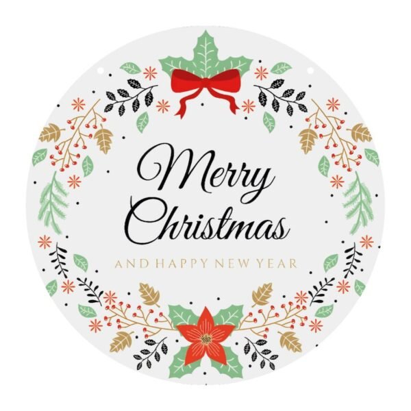 Christmas New Years – Acrylic Christmas Ornament 8×8 Circle Ornaments Acrylic Holiday Keepsake 2