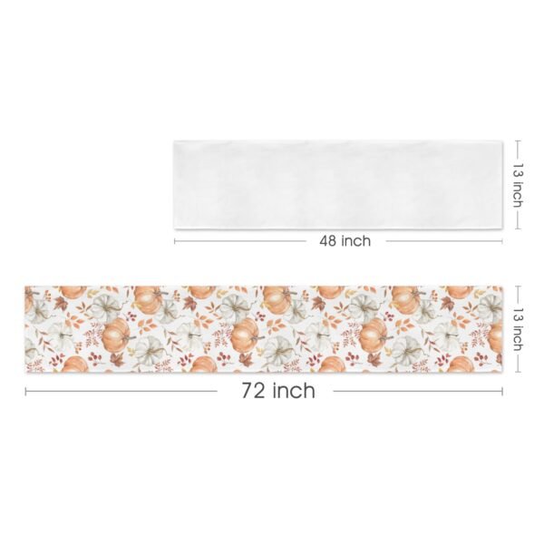 Peach Pumpkins | Thanksgiving Table Runner 72×13 – 100% Polyester, Rustic Fall Harvest Dining Decor, Machine Washable Holiday Table Decoration Table Runners 72x13 table runner 4