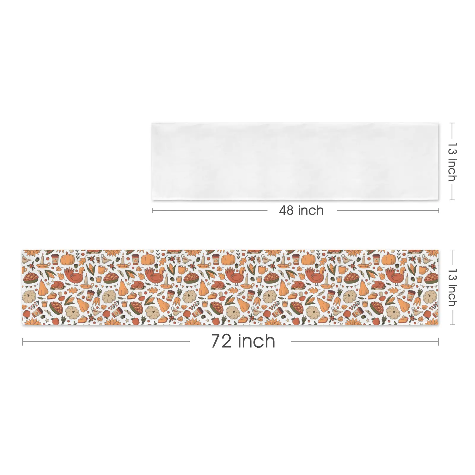 Turkey Pie | Thanksgiving Table Runner 72×13 – 100% Polyester, Rustic Fall Harvest Dining Decor, Machine Washable Holiday Table Decoration Table Runners 72x13 table runner 2