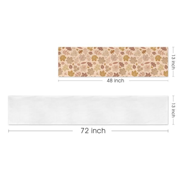 Peach Leaves | Thanksgiving Table Runner 48×13 – 100% Polyester, Rustic Fall Harvest Dining Decor, Machine Washable Holiday Table Decoration Gifts/Party/Celebration 48x13 table runner 2