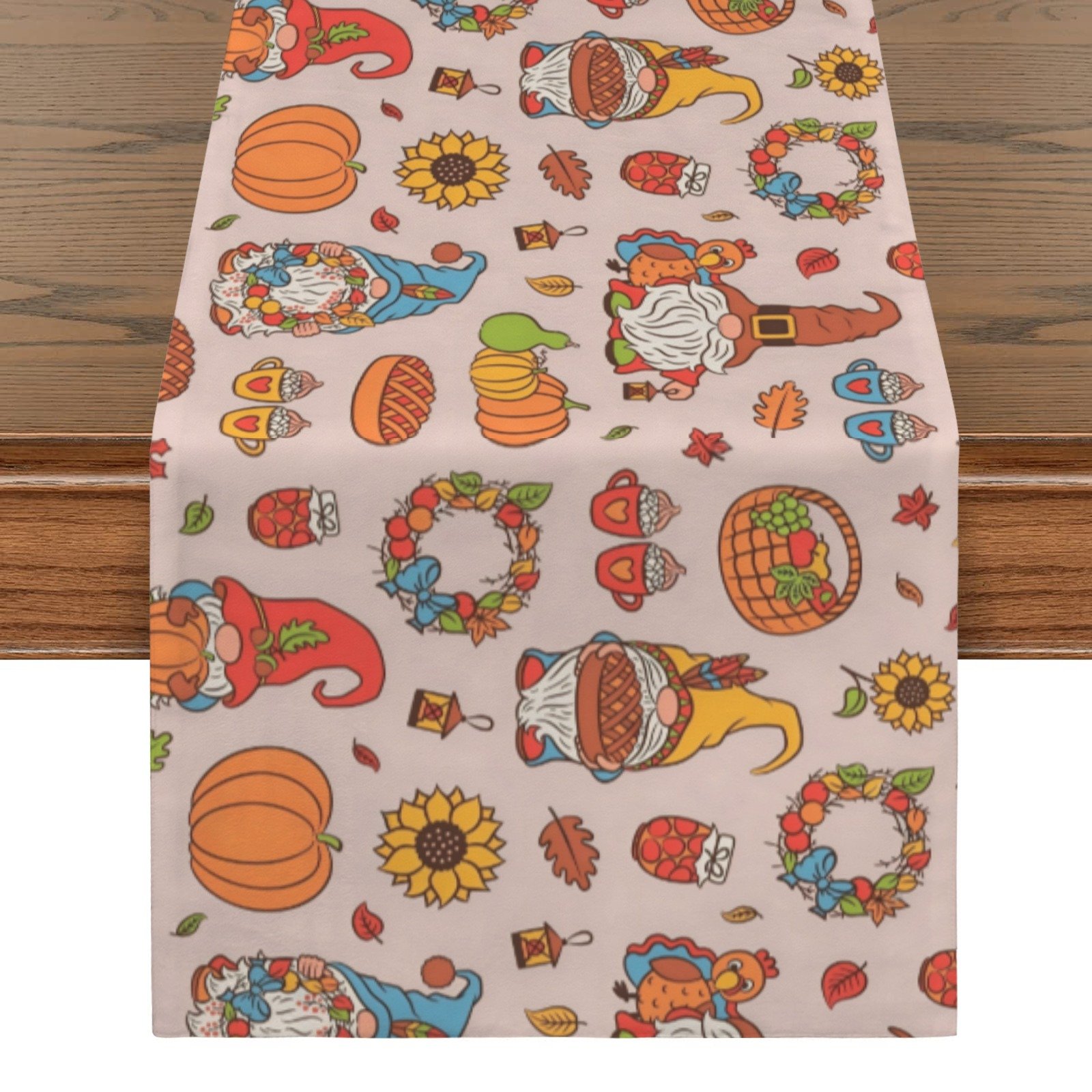 Pumpkin Puree | Thanksgiving Table Runner 48×13 – 100% Polyester, Rustic Fall Harvest Dining Decor, Machine Washable Holiday Table Decoration Gifts/Party/Celebration 48x13 table runner 2