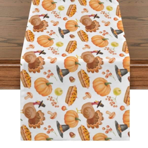 Cherry Pie | Thanksgiving Table Runner 48×13 – 100% Polyester, Rustic Fall Harvest Dining Decor, Machine Washable Holiday Table Decoration Gifts/Party/Celebration 48x13 table runner 2