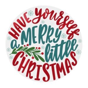 Merry Little – Acrylic Christmas Ornament 8×8 Circle Ornaments Acrylic Holiday Keepsake