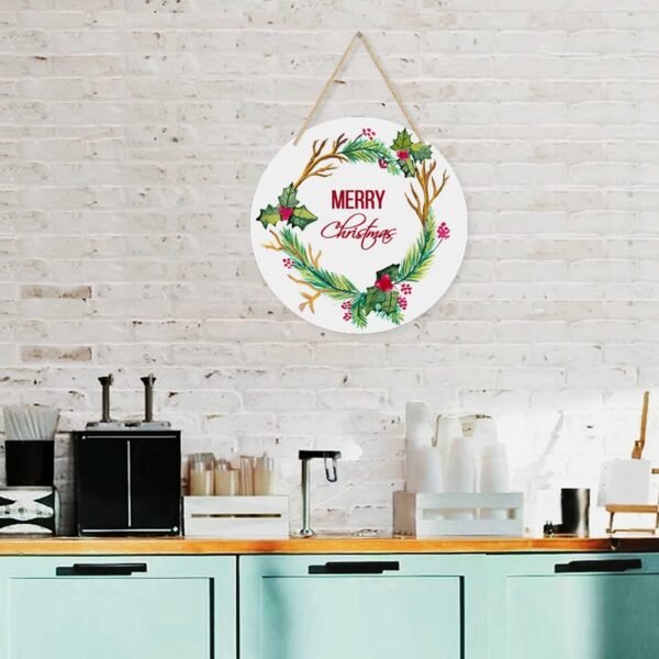 Christmas Wreath – Acrylic Christmas Ornament 8×8 Circle Ornaments Acrylic Holiday Keepsake 13