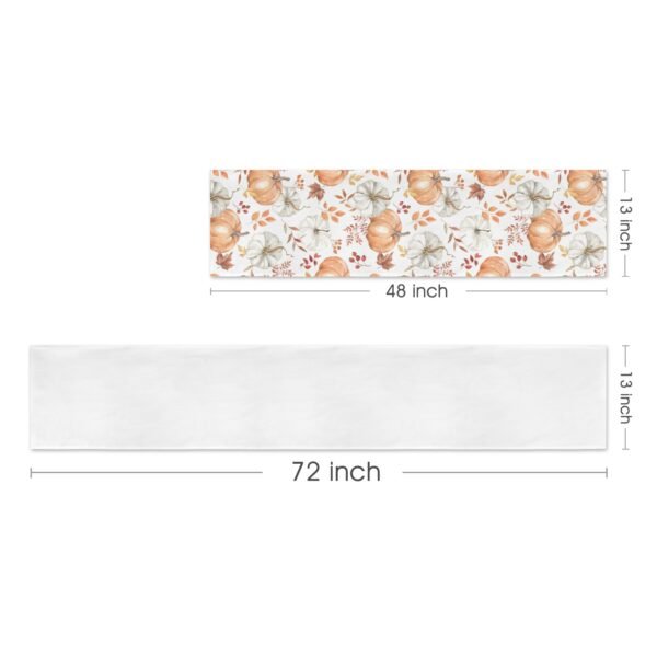 Peach Pumpkins | Thanksgiving Table Runner 48×13 – 100% Polyester, Rustic Fall Harvest Dining Decor, Machine Washable Holiday Table Decoration Gifts/Party/Celebration 48x13 table runner 2