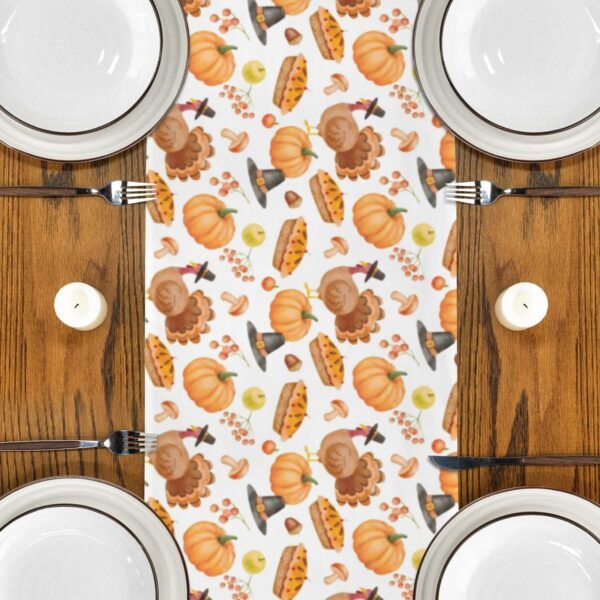 Cherry Pie | Thanksgiving Table Runner 48×13 – 100% Polyester, Rustic Fall Harvest Dining Decor, Machine Washable Holiday Table Decoration Gifts/Party/Celebration 48x13 table runner 4