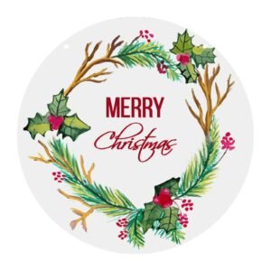 Christmas Wreath – Acrylic Christmas Ornament 8×8 Circle Ornaments Acrylic Holiday Keepsake 2