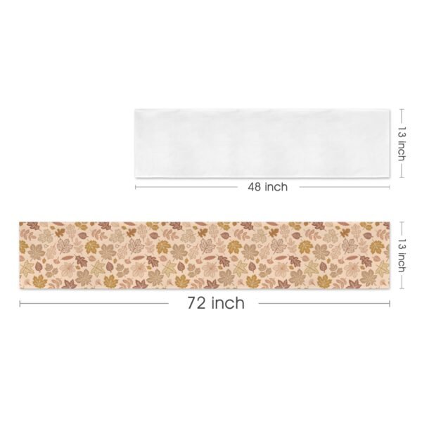 Peach Leaves | Thanksgiving Table Runner 72×13 – 100% Polyester, Rustic Fall Harvest Dining Decor, Machine Washable Holiday Table Decoration Table Runners 72x13 table runner 2