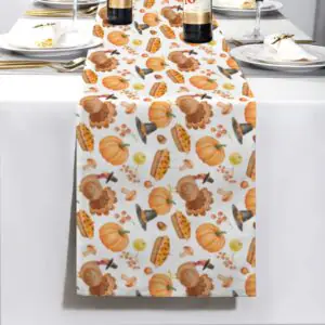 Cherry Pie | Thanksgiving Table Runner 72×13 – 100% Polyester, Rustic Fall Harvest Dining Decor, Machine Washable Holiday Table Decoration Gifts/Party/Celebration 72x13 table runner