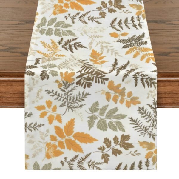 Fall Ferns | Thanksgiving Table Runner 48×13 – 100% Polyester, Rustic Fall Harvest Dining Decor, Machine Washable Holiday Table Decoration Gifts/Party/Celebration 48x13 table runner