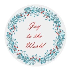 Joy – Acrylic Christmas Ornament 8×8 Circle Ornaments Acrylic Holiday Keepsake