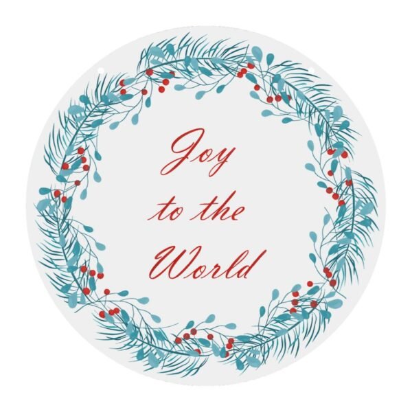 Joy – Acrylic Christmas Ornament 8×8 Circle Ornaments Acrylic Holiday Keepsake