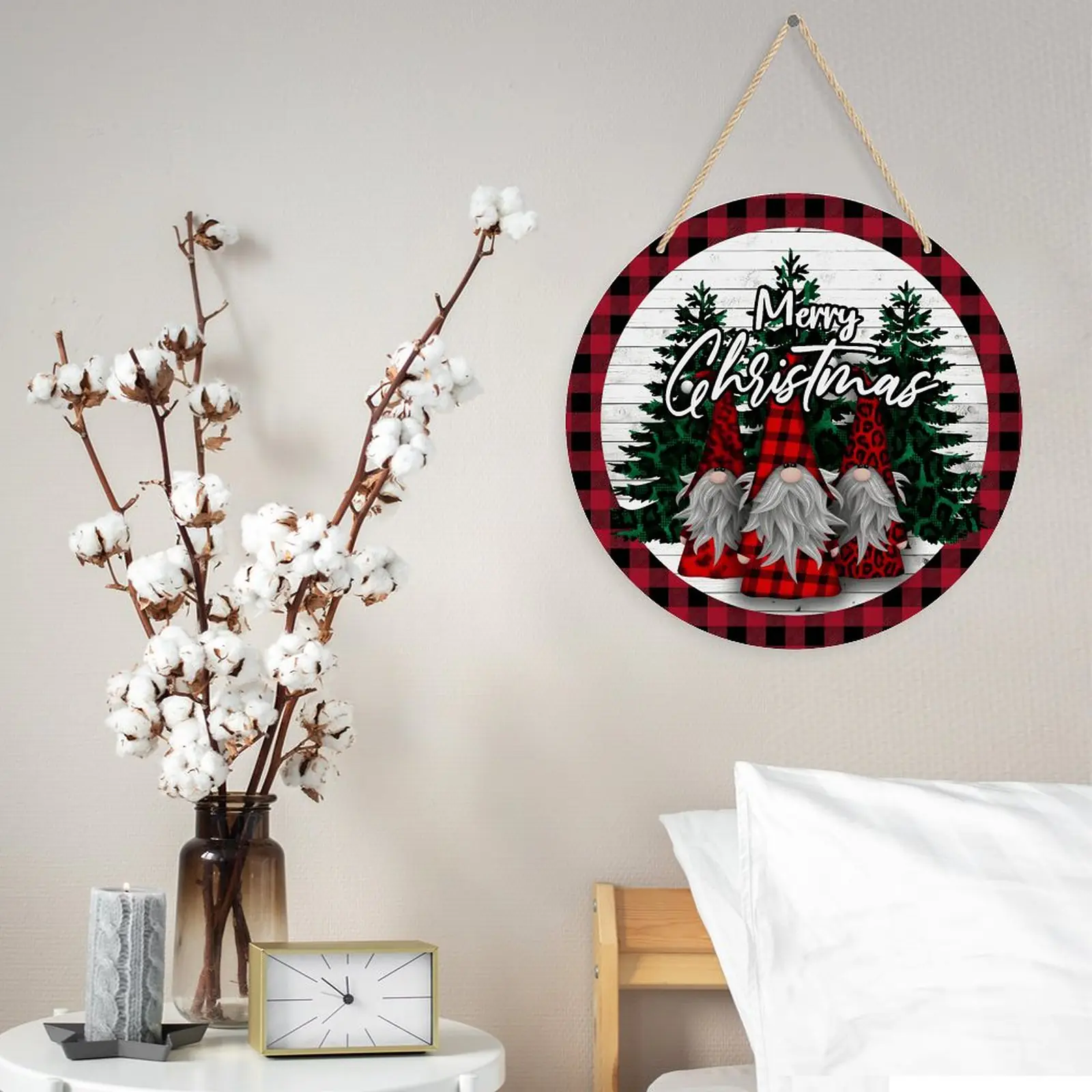 Gnome Family Christmas – Acrylic Christmas Ornament 8×8 Circle Ornaments Acrylic Holiday Keepsake 4