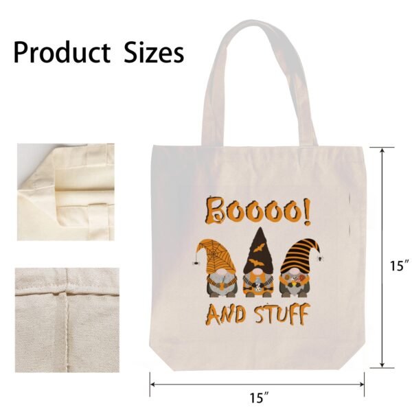 Halloween Tote Bag – Reusable Washable Cotton And Stuff Bag Tote Bags boo halloween tote 2