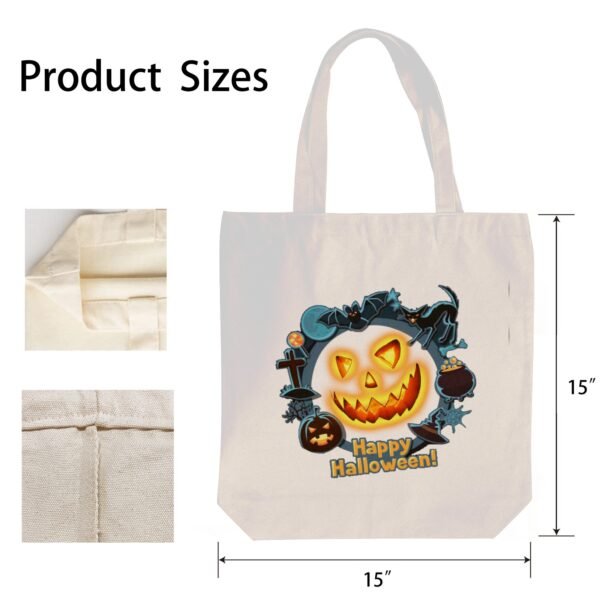 Halloween Tote Bag – Reusable Washable Cotton Jack O’ Lantern Bag Tote Bags boo halloween tote 2