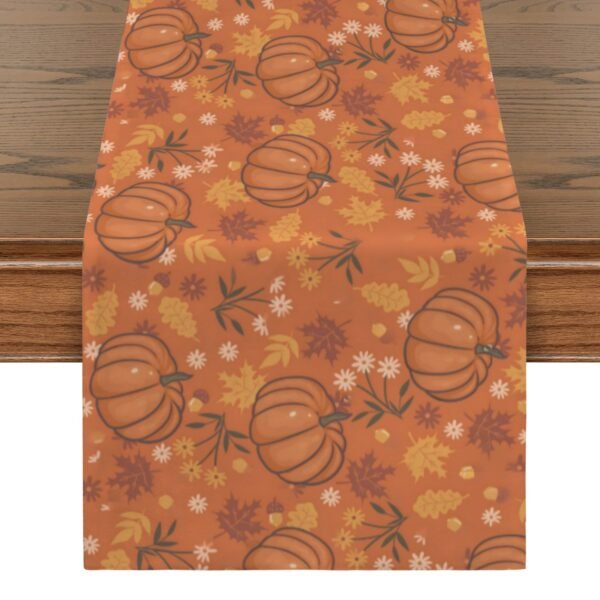Pumpkin Puree | Thanksgiving Table Runner 48×13 – 100% Polyester, Rustic Fall Harvest Dining Decor, Machine Washable Holiday Table Decoration Gifts/Party/Celebration 48x13 table runner 2