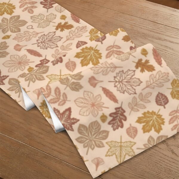 Peach Leaves | Thanksgiving Table Runner 72×13 – 100% Polyester, Rustic Fall Harvest Dining Decor, Machine Washable Holiday Table Decoration Table Runners 72x13 table runner 4