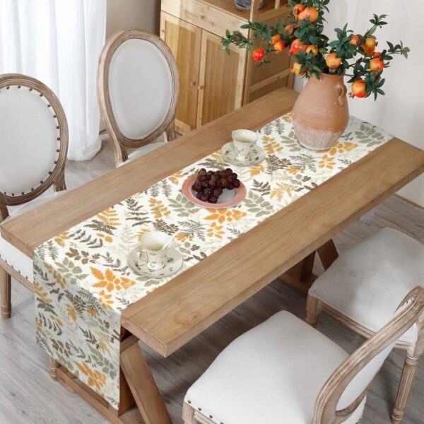 Fall Ferns | Thanksgiving Table Runner 72×13 – 100% Polyester, Rustic Fall Harvest Dining Decor, Machine Washable Holiday Table Decoration Gifts/Party/Celebration 72x13 table runner 5