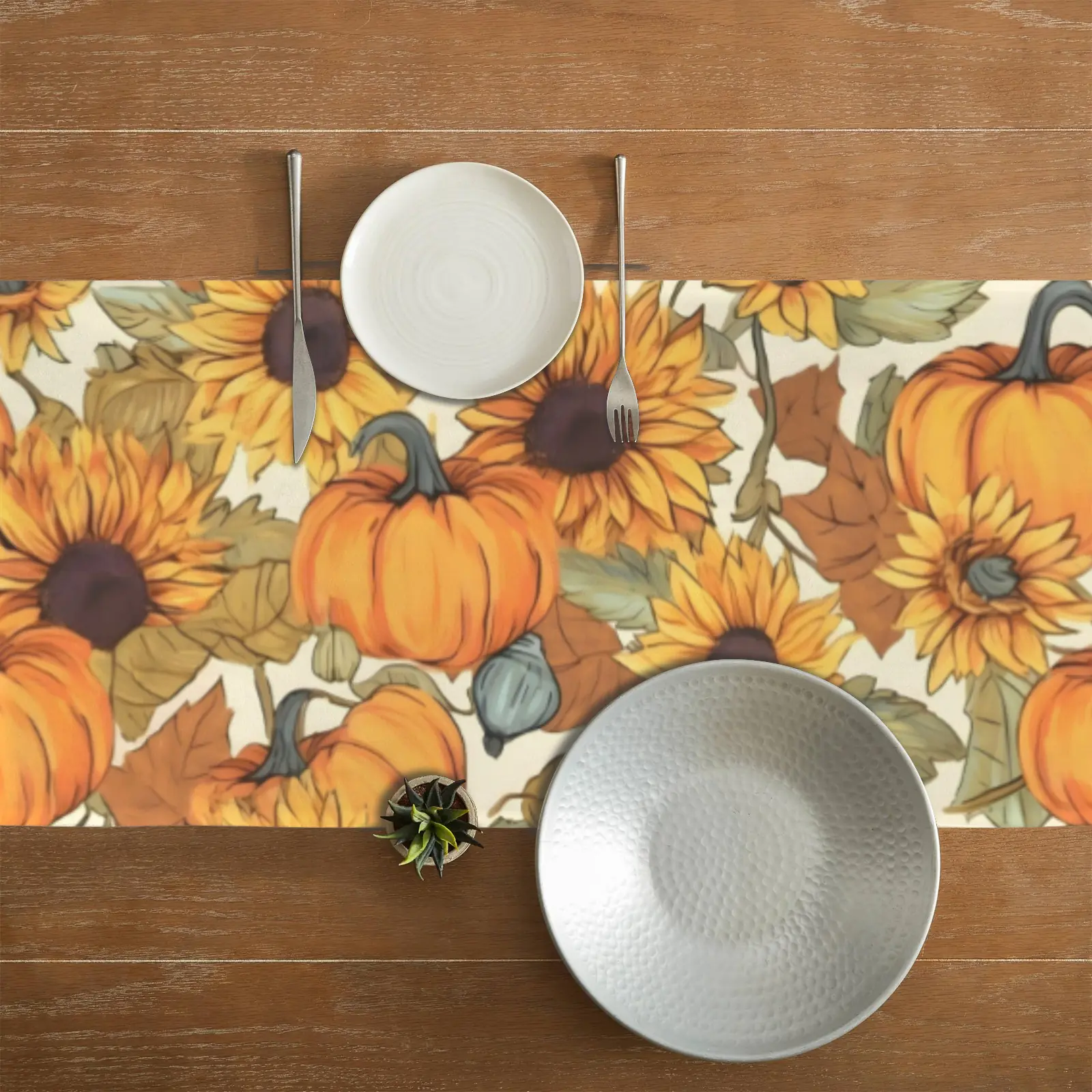 Brown Eyed Susan | Thanksgiving Table Runner 72×13 – 100% Polyester, Rustic Fall Harvest Dining Decor, Machine Washable Holiday Table Decoration Gifts/Party/Celebration 72x13 table runner 6