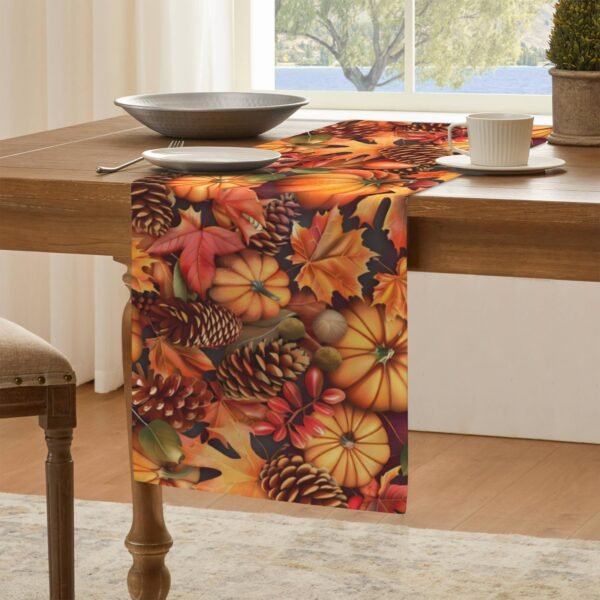 Maple | Thanksgiving Table Runner 48×13 – 100% Polyester, Rustic Fall Harvest Dining Decor, Machine Washable Holiday Table Decoration Gifts/Party/Celebration 48x13 table runner 6