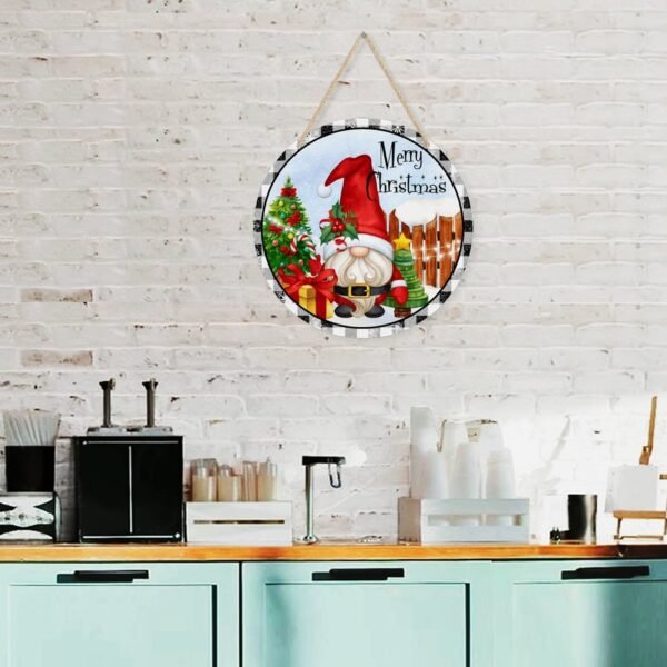 Christmas Gnome – Acrylic Christmas Ornament 8×8 Circle Ornaments Acrylic Holiday Keepsake 3