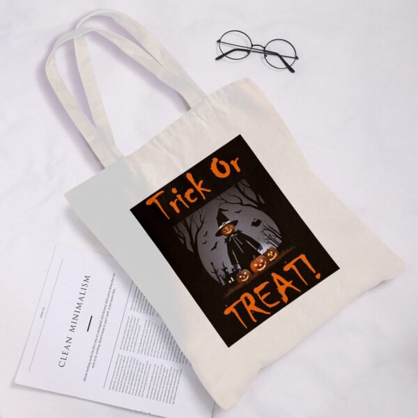 Halloween Tote Bag – Reusable Washable Cotton Witch Bag Tote Bags boo halloween tote 3